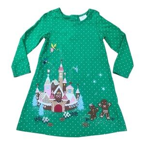Hanna Andersson (110|5y) Gingerbread Appliqué Dress